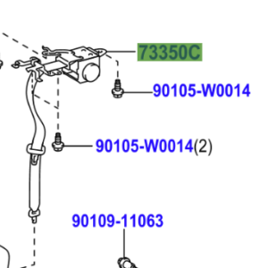 Toyota Verso 2009-2017 Seat Belt Rear Middle