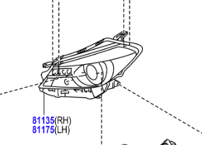 Toyota Yaris 2014-2020 Headlight L/H