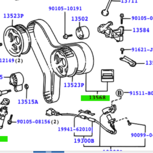 Toyota Granvia/Grand Hiace 1995-2005 Cambelt and Tensioner