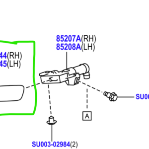 Toyota GT86 2012-2016 Headlamp Washer Cover L/H