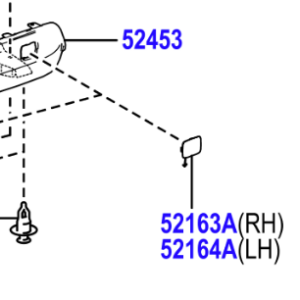 Toyota Prius PHV 2016-2022 Rear Tow Eye Cover R/H