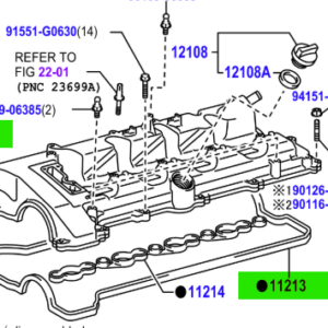 Toyota Avensis 2.0 Diesel 2008-2018 Rocker Cover with Gasket