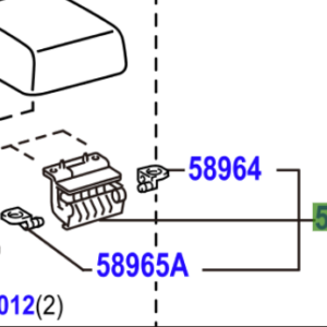 Toyota Hilux 2005-2012 Hinge Sub-Assy, Console Compartment Door
