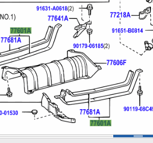 Toyota RAV4 2000-2005 Fuel Tank Strap