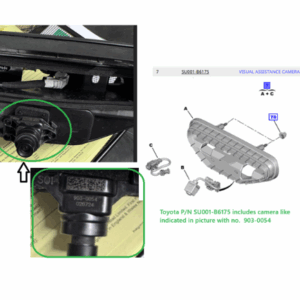 Toyota Proace City 2019-Present Rear Camera with Mounting