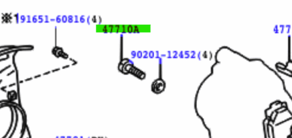 Toyota Hiace 1995-2001 Caliper Bolt