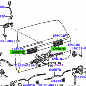 Toyota Hilux Surf 1988-1997 Rear Window Channels