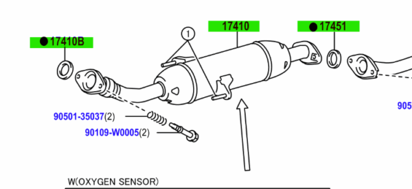 Toyota Avensis 2015-2018 Catalytic Convertor with Gaskets
