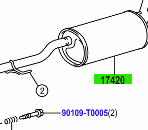 Toyota Hilux 2011-2014 Center Exhaust Box