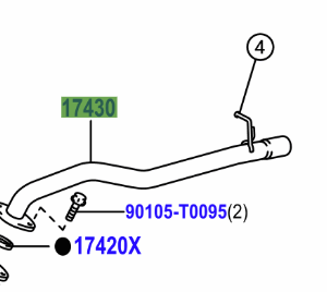 Toyota Hilux 2011-2014 Rear Tailpipe
