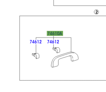 Toyota Yaris/Hybrid 2011-2014 Grab Handle