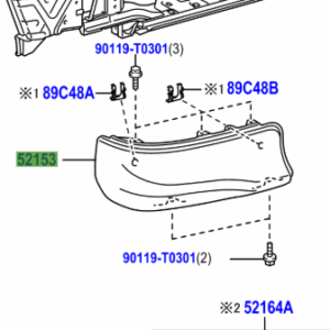 Toyota Hilux 2022-2024 Rear Bumper L/H