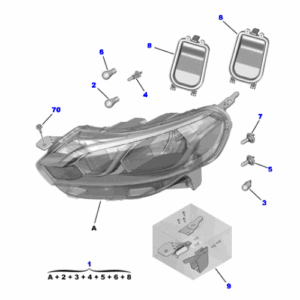 Toyota Proace 2016-Present Complete Headlamp R/H