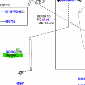 Toyota Aygo 2014-Present Back Door Stay L/H