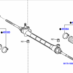 Toyota Auris 2007-2013 Steering Rack With Track Rod Ends