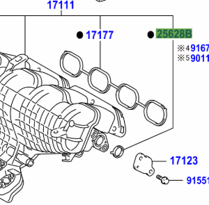 Toyota Prius 2009-2015 Gasket EGR Inlet