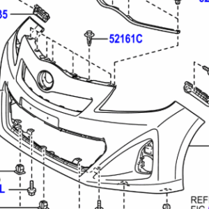 Toyota Yaris 2010-2020 Front Bumper Cover