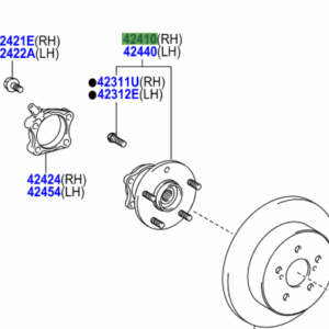 Toyota Urban Cruiser 2009-2016 Hub and Bearing Assy