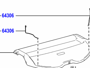Toyota Corolla 2019-Present Package Tray Trim Panel Black