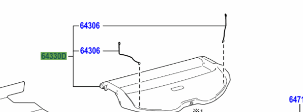 Toyota Corolla 2019-Present Package Tray Trim Panel Black