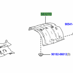 Toyota Corolla 2019-Present Main Muffler Heat Insulator Upper