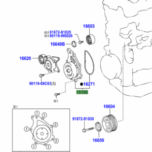 Toyota RAV4 2012-2019 Pump Assy Engine Water