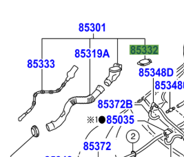 Toyota IQ 2008-2014 Windshield Washer Jar Cap