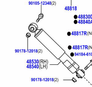 Toyota RAV4 2012-2019 Rear Shock Absorber