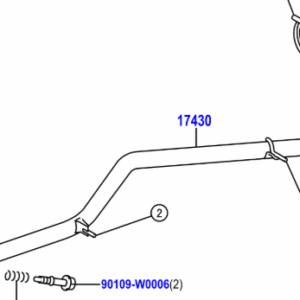 Toyota Avensis 2008-2018 Exhaust Tail Pipe