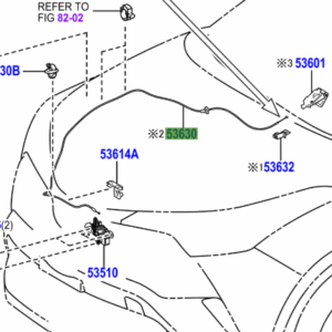 Toyota C-HR 2016-2023 Hood Lock Control Cable