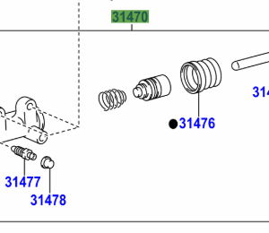 Toyota Land Cruiser 2009-2017 Clutch Release Cylinder Assy