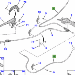 Toyota Proace 2013-2016 Secondary Brake Cable Long