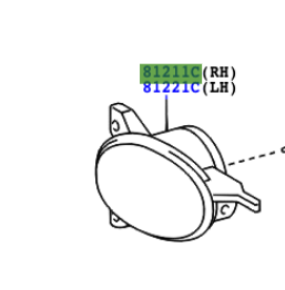 Toyota Corolla 2002-2007 Fog Lamp Unit R/H