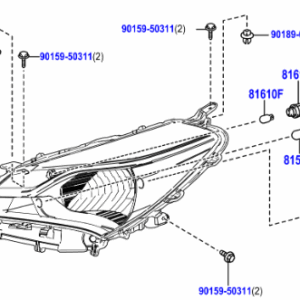Toyota Yaris 2014-2020 Headlamp Unit R/H