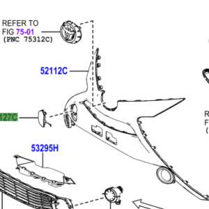 Toyota Aygo 2014-Present Front Bumper Hole cover