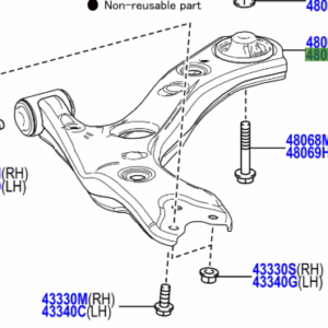 Toyota Prius 2015-2022 Lower Front Suspension Arm L/H