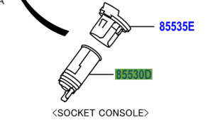 Toyota GT86 2012-2016 Power Outlet Socket Assy