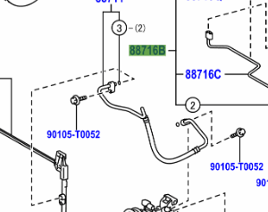 Toyota Hilux 2015-2020 Pipe Cooler Refrigerant Front Air-Conditioner