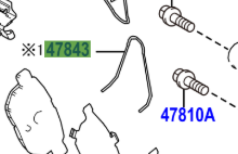 Toyota Prius 2015-2022 Rear Disk Brake Pin Hold Clip