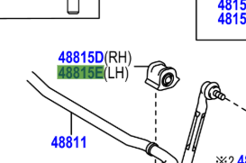 Toyota Prius 2011-Present Front Stabilizer Bar Bush L/H