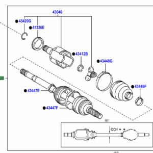 Toyota Yaris/Hybrid 2014-2020 Front Drive Shaft Assy L/H