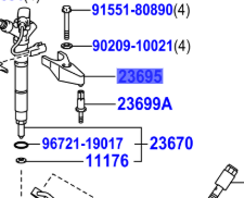 Toyota Rav 4 2005-2012 Injector clamp