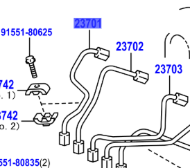 Toyota Rav 4-2005-2012 Fuel pipe number 1