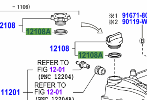Toyota Aygo 2005-2014 Oil Filler Cap Gasket