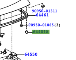 Toyota MR2 1989-1999 Cushion For Luggage Compartment Door