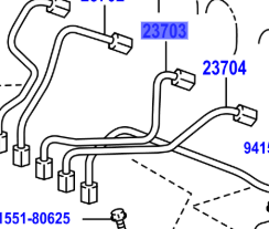 Toyota Rav 4-2005-2012 Fuel pipe number 3