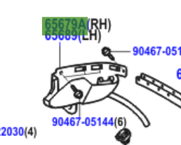 Toyota MR2 1999-2005 Side Gate Seal R/H