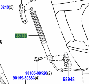 Toyota Corolla 2019-Present Power Back Door Unit Assy L/H