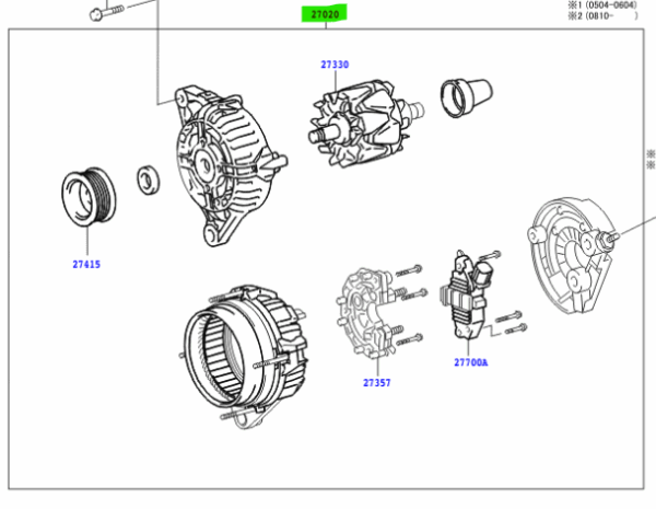 Toyota Hilux 2004-2012 Alternator
