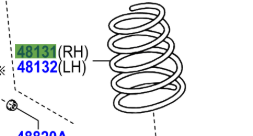 Toyota Yaris/Hybrid 2011-2014 Front Coil Spring R/H or L/H